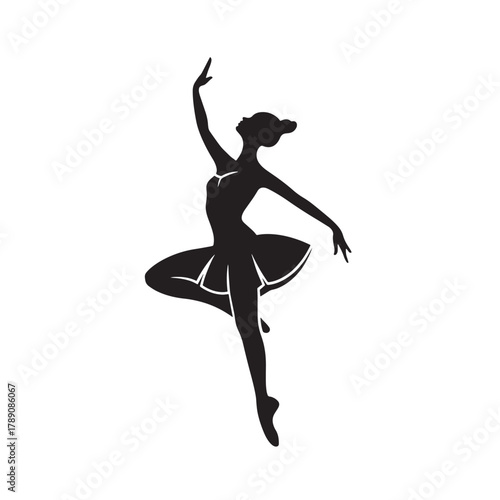 ballerina silhouette vector illustration 