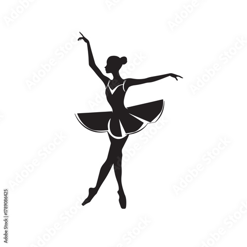 ballerina silhouette vector illustration 