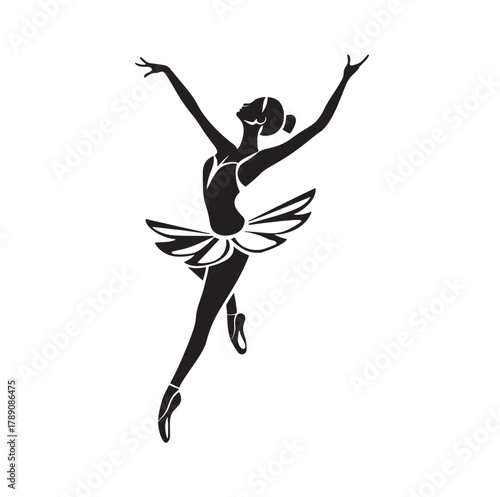 ballerina silhouette vector illustration 