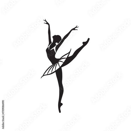 ballerina silhouette vector illustration 
