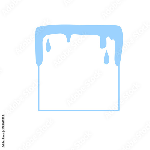 frame with melting snow