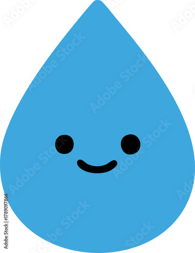 귀여운 물방울, Cute Water Drop illust icon, Gota de Agua Bonita, かわいい水滴 (かわいいすいてき)
