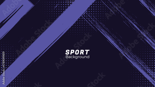 Dynamic Sport Background Template with Abstract Brush and Colorful Overlap Design