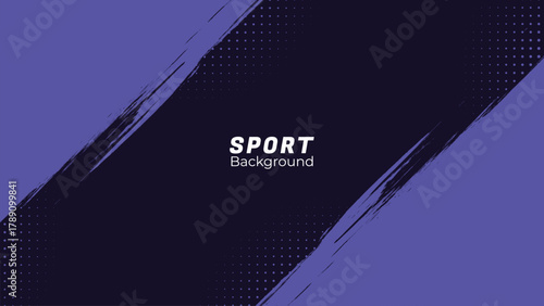 Dynamic Sport Background Template with Abstract Brush and Colorful Overlap Design