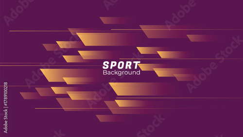 Dynamic Sport Background Template with Abstract Brush and Colorful Overlap Design
