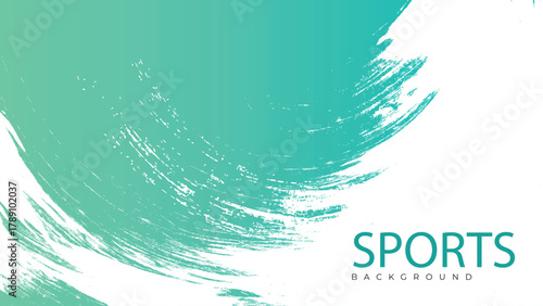 Dynamic Sport Background Template with Abstract Brush and Colorful Overlap Design