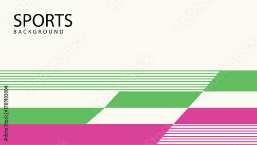 Dynamic Sport Background Template with Abstract Brush and Colorful Overlap Design