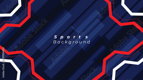 Dynamic Sport Background Template with Abstract Brush and Colorful Overlap Design
