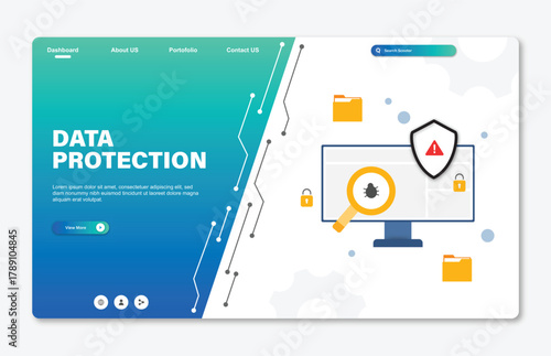 Data protection landing page template