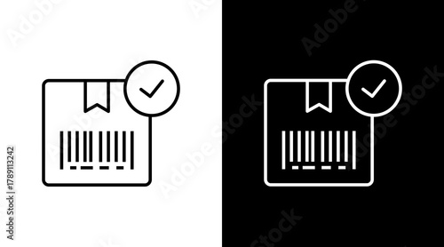 Bild auf Leinwand Sku  White Icon Set Design