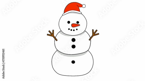 Snowman Winter Frame Animated Background Design