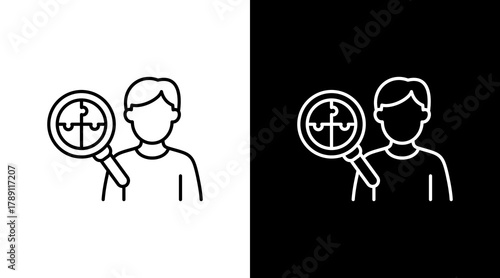 Problem Solving  White Icon Set Design