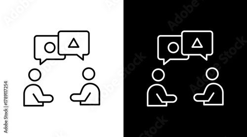 Interpersonal Skills  White Icon Set Design