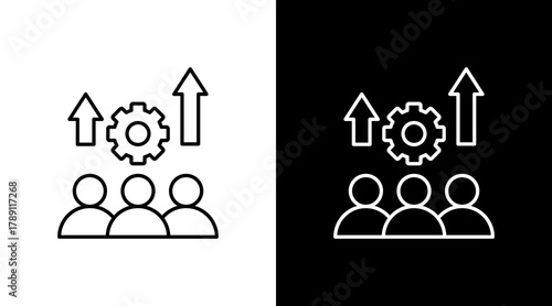 Capacity Development  White Icon Set Design