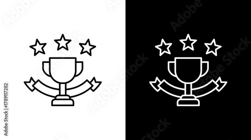 Accomplishment  White Icon Set Design