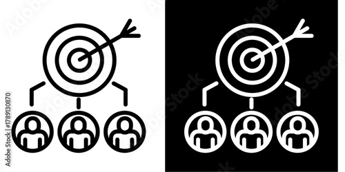 Purpose  Icon Set White Style Collection