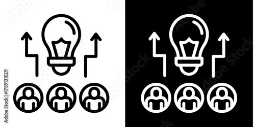 Idea  Icon Set White Style Collection