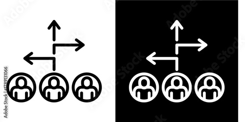 Decision Making  Icon Set White Style Collection