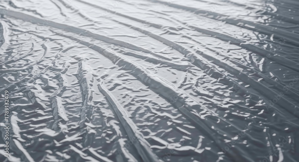 Obraz premium Abstract texture of wrinkled clear plastic film