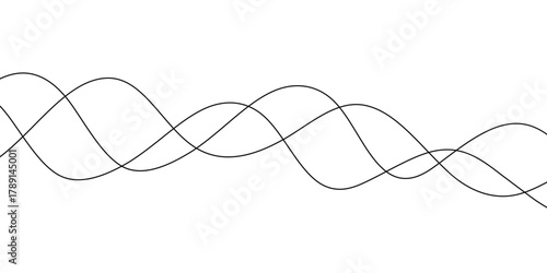 simple black three wave line design.