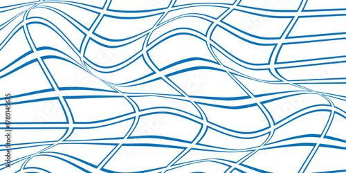 simple blue outline rectangle wave pattern for banner poster background.
