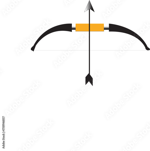 Symbolic representation of a bow and arrow, signifying focus, precision, and the pursuit of goals, ideal for conceptual themes