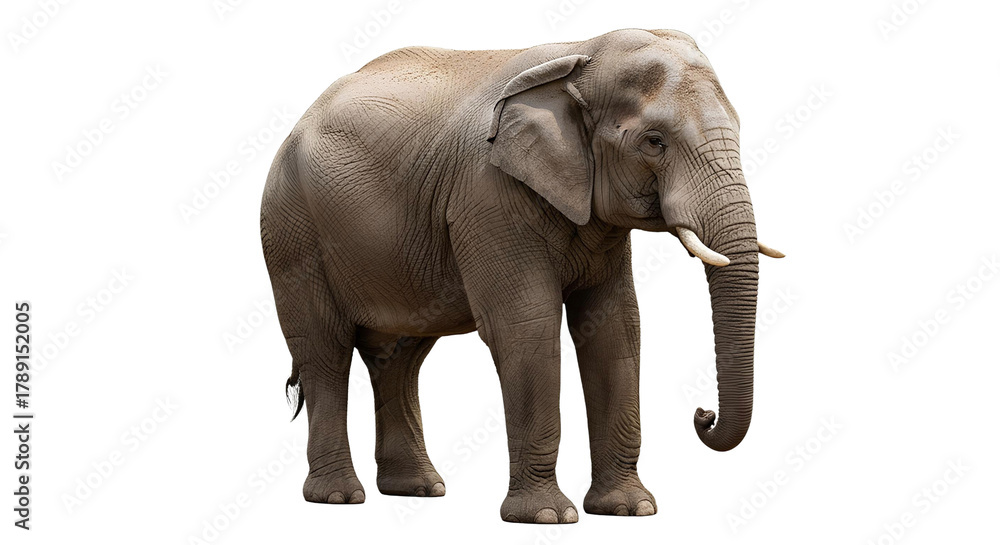Obraz premium Realistic Elephant Transparent PNG Isolated Wildlife Animal