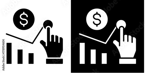 Financial Forecast   Icon Set White Style Collection