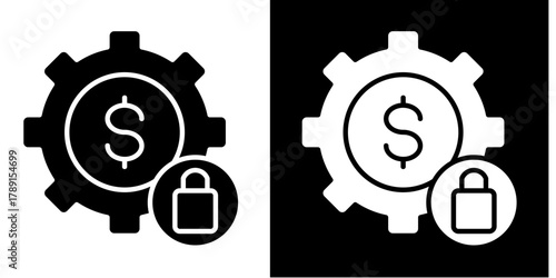 Fixed Costs   Icon Set White Style Collection
