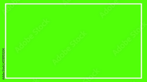 Minimalist Line Frame Border Animation Green Screen border shape Key Overlay intro animation green screen