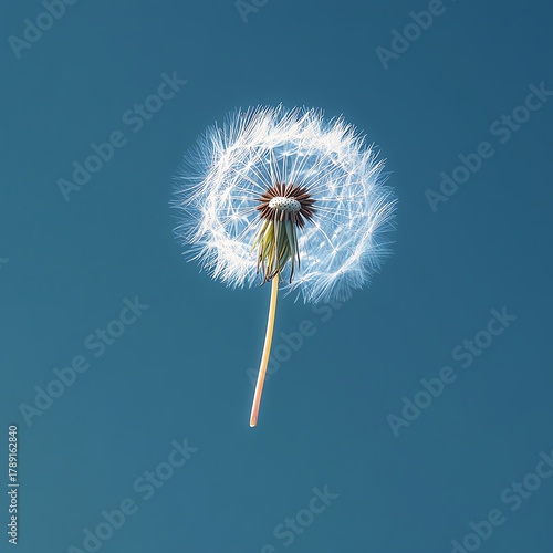 Wallpaper Mural Single dandelion seed floating skyward - renewal's promise   high resolution   for isolate image Torontodigital.ca