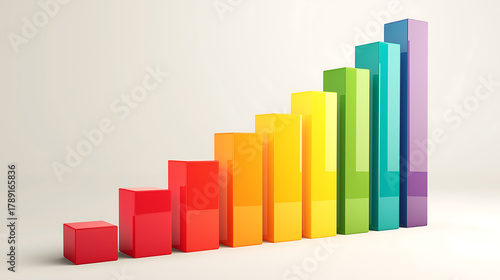 Colorful bar graph illustration showing growth and positive trend data Free Download Colorful bar graph illustration showing growth and positive trend data - GFXLoad