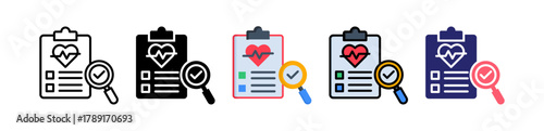 Health Screening Multiple Style Icon Set Collection. 