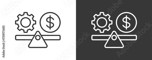 Break Even Point Icon Set Vector Collection Isolated In Black And White