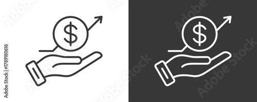 Revenue Icon Set Vector Collection Isolated In Black And White