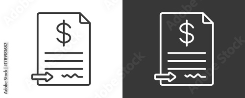 Income Icon Set Vector Collection Isolated In Black And White