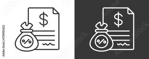 Loan Icon Set Vector Collection Isolated In Black And White