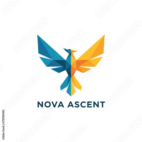 Geometric Phoenix Logo Design Nova Ascent.