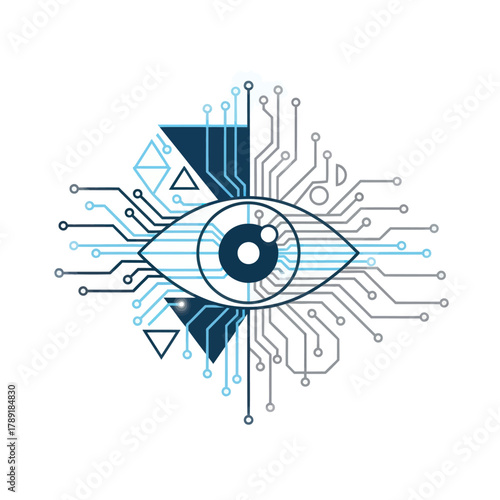 Cybernetic Eye - Digital Vision and Technological Surveillance.