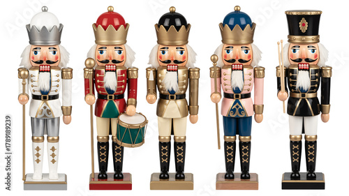 Colorful nutcrackers ready for the holiday season celebration