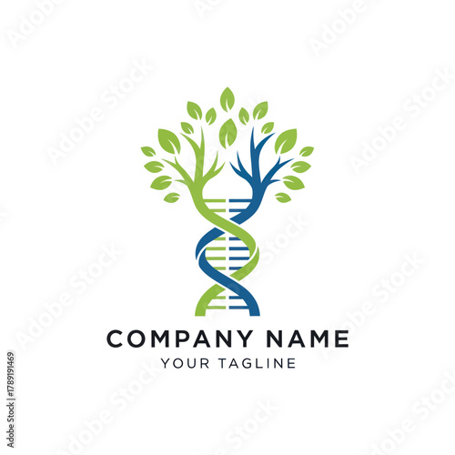 DNA tree logo representing growth and scientific innovation for healthcare.
