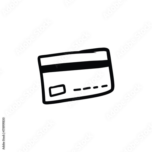 Credit Card Back Doodle Hand drawn