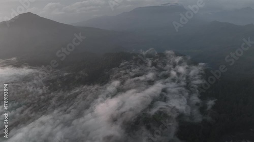 Drone View of Kelimutu Volcano with Stunning Crater Lakes, Flores Island