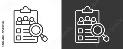 Survey Icon Set Vector Collection Isolated In Black And White