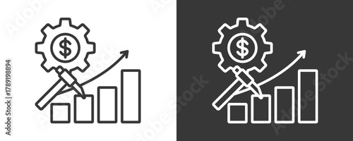 Development Icon Set Vector Collection Isolated In Black And White