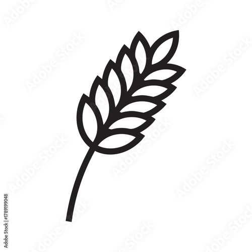 Wheat stalk icon representing agriculture, grain, and food production