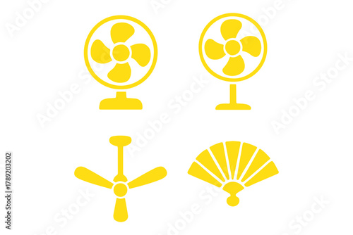 Fan ventilator silhouette icon vector illustration.