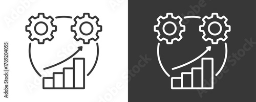 Business Model Icon Set Vector Collection Isolated In Black And White