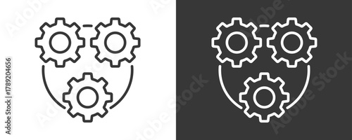 Lean Icon Set Vector Collection Isolated In Black And White
