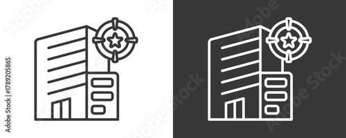 Company Icon Set Vector Collection Isolated In Black And White